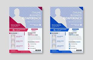 bedrijf conferentie leven vergadering en evenement folder sjabloon. zakelijke uitnodiging bedrijf werkplaats en abstract congres Promotie poster ontwerp. brochure, modern lay-out, pamflet, vector folder in a4.