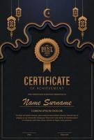 luxe Islamitisch Ramadan prijs certificaat vector