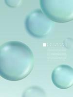 vector minimalistische abstract water bubbels poster, boek Hoes of advertentie achtergrond. licht blauw.