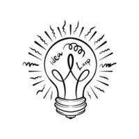 lamp, idee icoon, vector illutration
