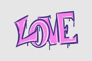 geweldig graffiti liefde symbool. vector illustratie.
