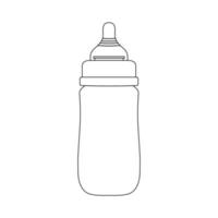 baby melk fles schets icoon illustratie Aan geïsoleerd wit achtergrond vector