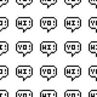 naadloos pixel dialoog patroon swatch vector