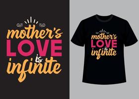 moeders liefde is eindeloos typografie t overhemd ontwerp vector