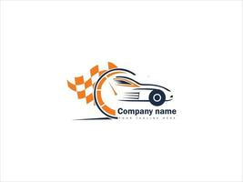 auto race logo ontwerp vector
