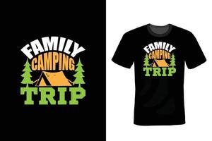 camping t-shirt ontwerp, vintage, typografie vector