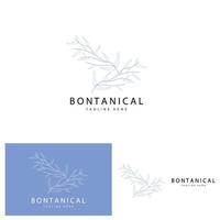 botanisch logo, natuur fabriek ontwerp, bloem fabriek icoon vector met lijn model-