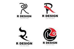 r brief logo, alfabet vector, eerste r Product merk logotype ontwerp vector