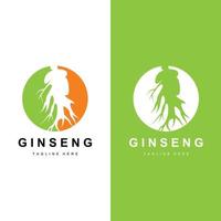 ginseng logo, kruiden fabriek vector, natuurlijk kruiden geneesmiddel, ginseng kruiden drinken icoon vector