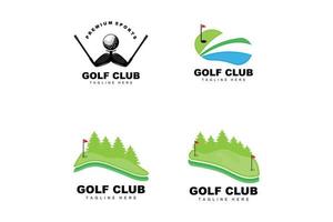 golf bal logo, vector stok golf. buitenshuis sport- spel, discipline ontwerp, icoon sjabloon