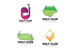 golf bal logo, vector stok golf. buitenshuis sport- spel, discipline ontwerp, icoon sjabloon