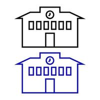 school ingesteld op witte achtergrond vector