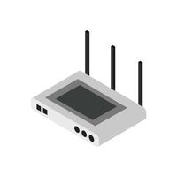 isometrische router ingesteld op witte achtergrond vector