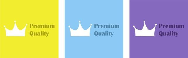 een reeks van posters over de hoogste kwaliteit. de concept van Product kwaliteit beoordeling vector