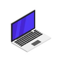 isometrische laptop ingesteld op witte achtergrond vector