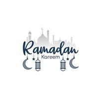 Ramadan kareem Islamitisch festival decoratief tekst ontwerp achtergrond vector