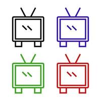 televisietoestel op witte achtergrond vector