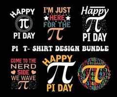 pi t-shirt ontwerp bundel vector