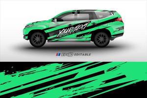 rally en bedrijf auto kleurstelling sticker vector inpakken ontwerp