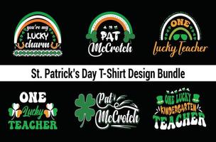 st Patrick dag t-shirt ontwerpen bundel vector