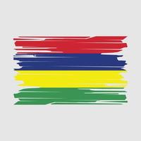 Mauritius vlag borstel vector
