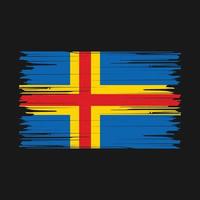 aland eilanden vlag borstel vector