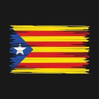 Catalonië vlag borstel vector