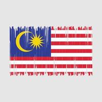 Maleisië vlag borstel vector illustratie