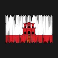 Gibraltar vlag borstel vector illustratie