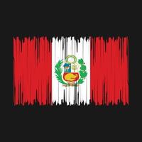 Peru vlag borstel vector illustratie