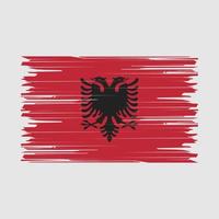 Albanese vlagborstel vector