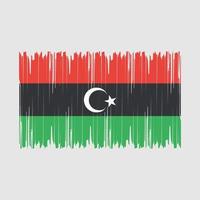 Libië vlag borstel vector illustratie