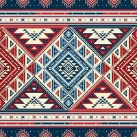 inheems patroon etnisch patroon Indisch aztec tribal meetkundig Mexicaans ornament textiel kleding stof grafisch tapijt volk motief Afrikaanse sier- borduurwerk boho traditie modieus inheems Amerikaans Maya vector