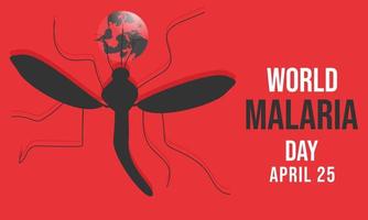 wereld malaria dag. sjabloon voor achtergrond, banier, kaart, poster vector