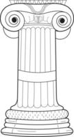 oude Grieks bouwkundig kolom illustratie vector