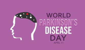 wereld parkinson ziekte dag. sjabloon voor achtergrond, banier, kaart, poster vector