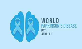 wereld parkinson ziekte dag. sjabloon voor achtergrond, banier, kaart, poster vector