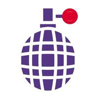 granaat icoon solide rood Purper stijl leger illustratie vector leger element en symbool perfect.