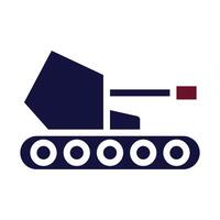 tank icoon solide stijl kastanjebruin marine kleur leger illustratie vector leger element en symbool perfect.