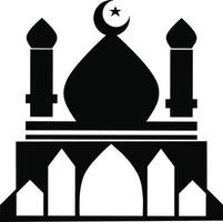 moskee silhouet Ramadhan editie vector