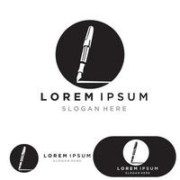 veren pen logo sjabloon vector