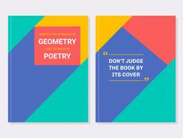 Geometrische motiverende boek Cover Vector Set
