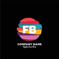 fb eerste logo met kleurrijk sjabloon vector. vector