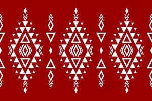 kleding stof etnisch aztec patroon kunst. meetkundig etnisch rood naadloos patroon in stam. Mexicaans stijl. vector