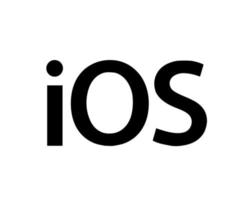 iOS appel icoon logo software symbool naam zwart ontwerp mobiel vector illustratie