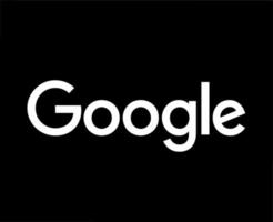 google merk logo symbool wit ontwerp vector illustratie met zwart achtergrond