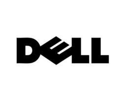 Dell merk logo computer symbool naam zwart ontwerp Verenigde Staten van Amerika laptop vector illustratie