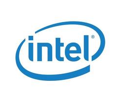 Intel merk logo symbool ontwerp software computer vector illustratie