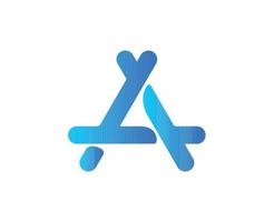 app op te slaan appel icoon logo symbool blauw ontwerp mobiel vector illustratie