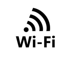 Wifi icoon logo symbool met naam zwart ontwerp mobiel vector illustratie